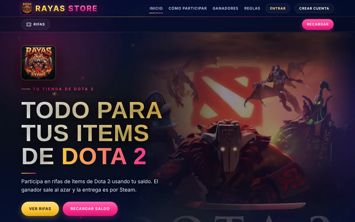 Página de inicio de Rayas Store
